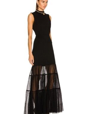 Staud Daffodil Black Maxi Dress Size Medium